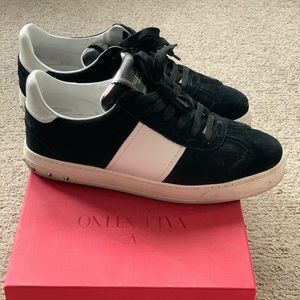 Valentino black suede gum shoes